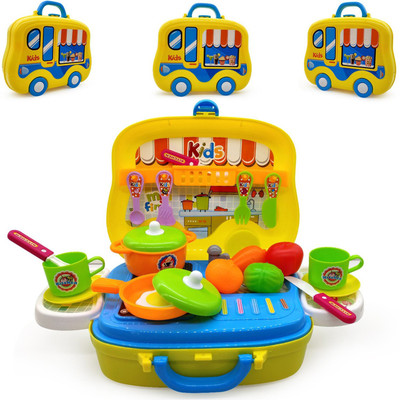Planet of Toys Kid Chef Bring Along Kitchen Cooking Suitcase Set (26 Pieces) - Multicolor