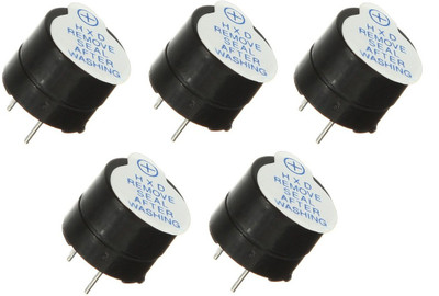 Manushre Manas Enterprises 5V Passive Buzzer Acoustic Component Mini Alarm Speaker for electronic project (Pack of 5) Electronic Components Electronic Hobby Kit