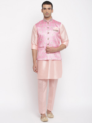 AJ Dezines Men Kurta Pyjama Ethnic Jacket Set