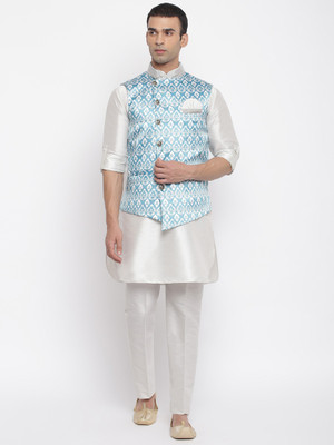 AJ Dezines Men Kurta Pyjama Ethnic Jacket Set