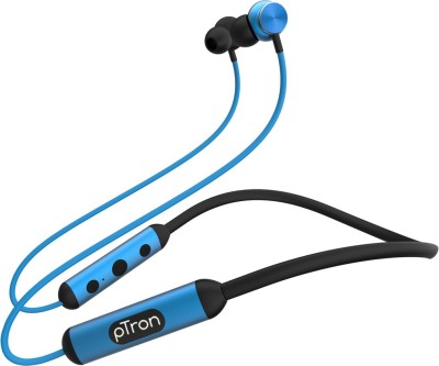 PTron InTunes Ultima With Mega Bass Bluetooth Headset(Black, Blue, In the Ear)