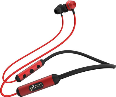 PTron InTunes Ultima With Mega Bass Bluetooth  (Black, Red, In The Ear) For Rs. 399 @ 85 %