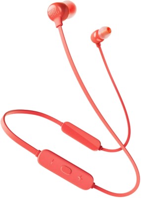 JBL Tune 125BT Flex Neckband with 16 Hour Playtime, Quick Charge, Multipoint Connect Bluetooth Headset(Red, In the Ear)