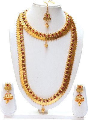 Swarajshop Brass, Copper Gold-plated Gold Jewellery Set(Pack of 1)