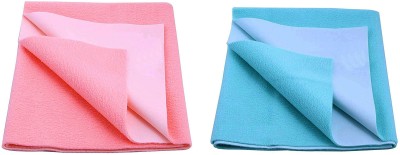 Da Anushi Cotton Baby Bed Protecting Mat(Salmon Rose, Peacock Blue, Medium)