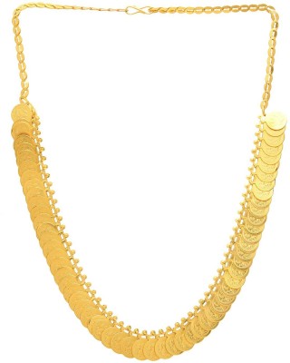 Happy Stoning Happy Stoning Gold Plated Laxmi coin necklace for women Gold-plated Plated Brass Chain