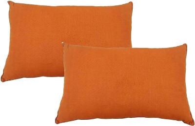 VG MATTRESS Vetiver Roots Solid Orthopaedic Pillow Pack of 2(Orange)