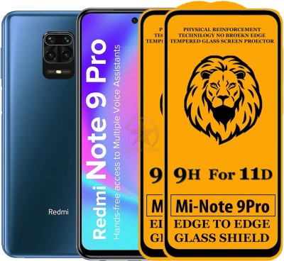 SEVEN7STAR Edge To Edge Tempered Glass for Mi Redmi Note 9 Pro(Pack of 2)