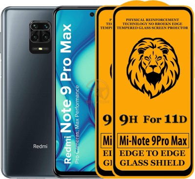 HQ Protection Edge To Edge Tempered Glass for Mi Redmi Note 9 Pro Max(Pack of 2)