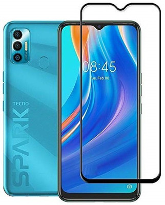GDBUY Edge To Edge Tempered Glass for Tecno Spark 7(Pack of 1)