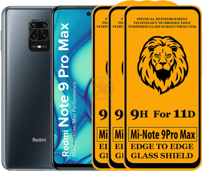 SEVEN7STAR Edge To Edge Tempered Glass for Mi Redmi Note 9 Pro Max(Pack of 3)