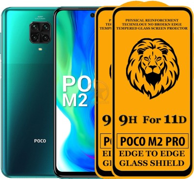 SEVEN7STAR Edge To Edge Tempered Glass for Poco M2 Pro(Pack of 2)