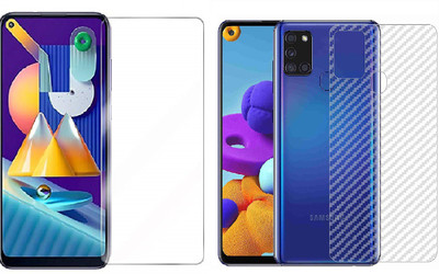 NEMIZI Front and Back Tempered Glass for Samsung A21s(Pack of 2)