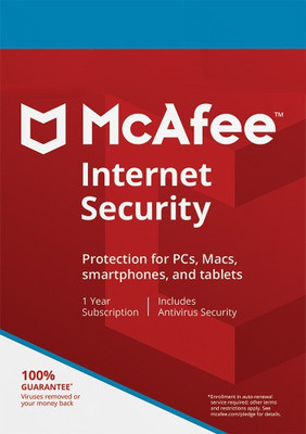 McAfee Internet Security 3 User 1 Year (Renewal)(CD/DVD)
