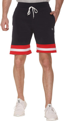 Leebonee Solid Men Dark Blue Sports Shorts