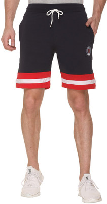 Leebonee Solid Men Dark Blue Sports Shorts