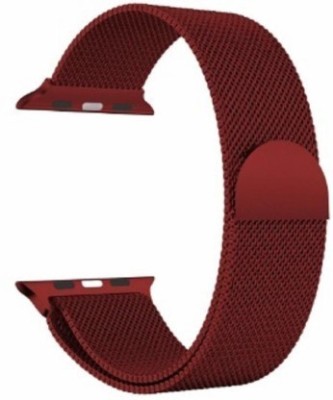 Senix Magnetic Lock Strap For Smart Watch Series 7, Series 1/2/3/4/5/6 & SE (45mm) Smart Watch Strap(Red)