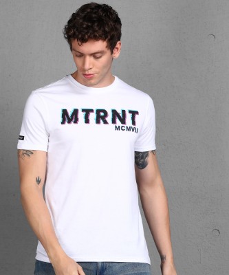 METRONAUT Printed Men Round Neck White T-Shirt