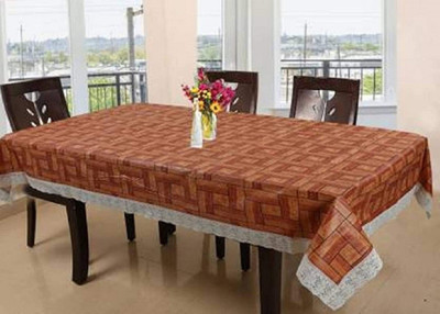 DECOLOGY Checkered 8 Seater Table Cover(Multicolor, PVC)