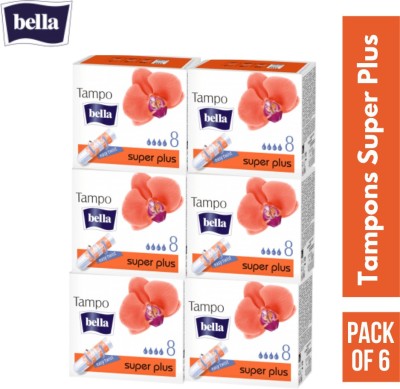 Bella Tampons Easy Twist Super Plus 8 PCS Each (6PKT) Tampons(Pack of 42)
