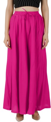 Rajvila Flared Women Pink Trousers