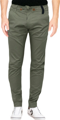 Warburg Regular Fit Men Green Trousers