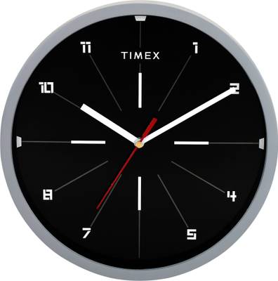 Timex Analog 30.5 cm X 30.5 cm Wall Clock Grey With Glass Price History