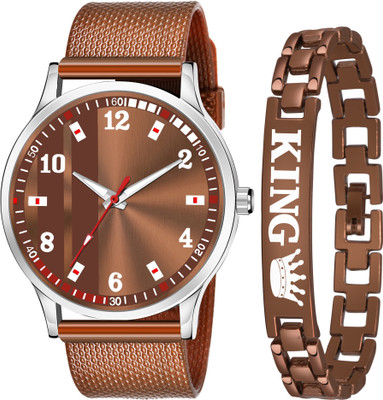 just like combo king New Designers Rubbers Strap & King Bracelet combo watch Analog Watch  - For Boys