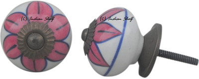 

Indianshelf Ceramic Cabinet/Draw Knob(Red Pack of 2)