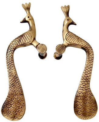 36% OFF on aakrati Peacock Handle in Antique Finish Brass Door Handle(Brown Pack of 2)