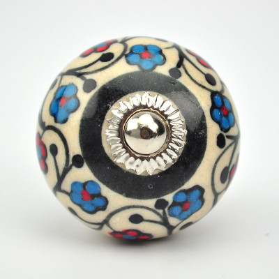 

Karmakara Ceramic Door Knob(Multicolor Pack of 2)