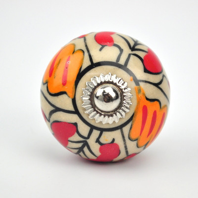 

Karmakara Ceramic Door Knob(Multicolor Pack of 2)