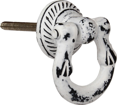 

The Decor Mart White Knob Steel Cabinet/Draw Knob(White Pack of 4)