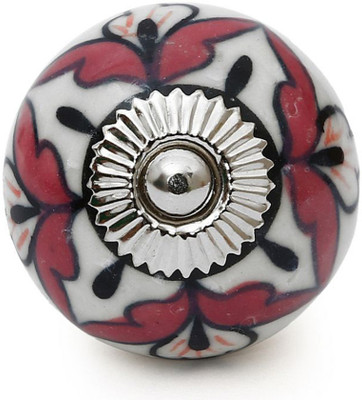 Perfectcreat Ceramic Door Knob(White, Brown Pack of 4)