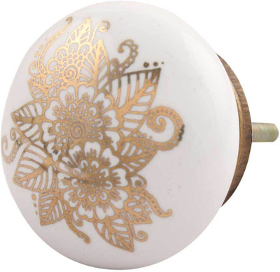 

Indianshelf Ceramic Cabinet/Draw Knob(Gold Pack of 2)
