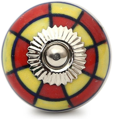 

Perfectcreat Ceramic Door Knob(Yellow, Red Pack of 4)