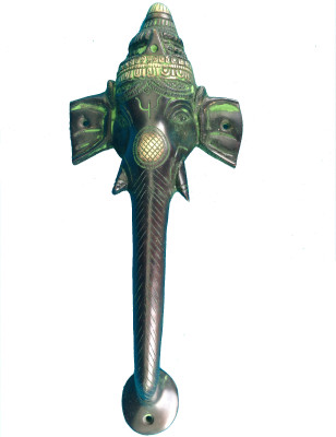 32% OFF on aakrati Handle of Ganesha in Antique Finish Brass Door Handle(Yellow Pack of 2)