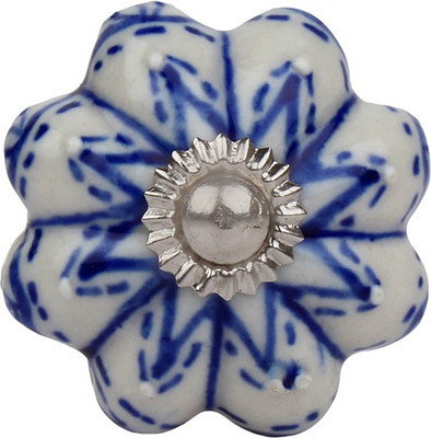 

The Decor Mart Ceramic Door Knob(Blue Pack of 4)