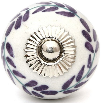

Perfectcreat Ceramic Door Knob(White, Purple Pack of 4)
