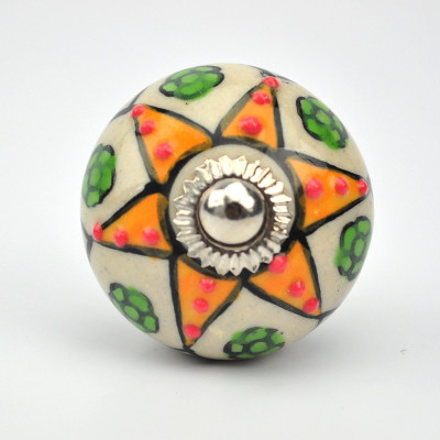 

Karmakara Ceramic Door Knob(Multicolor Pack of 2)
