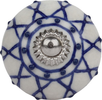 

The Decor Mart Ceramic Door Knob(Blue Pack of 4)