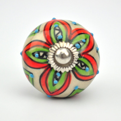 

Karmakara Ceramic Door Knob(Multicolor Pack of 2)