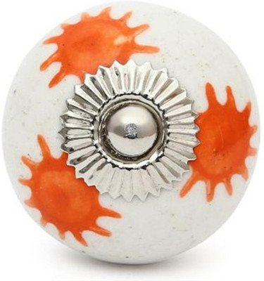 

Perfectcreat Ceramic Door Knob(White, Orange Pack of 4)