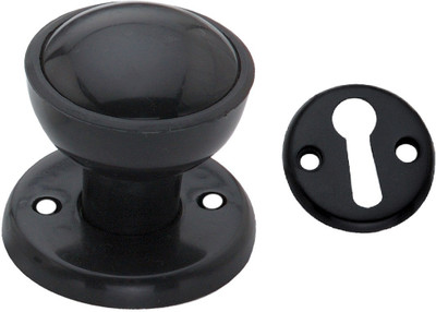 

Screwtight Plastic Door Knob(Black Pack of 2)