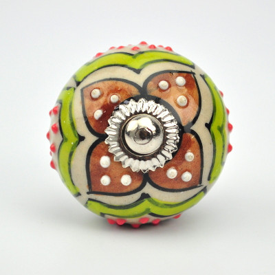 

Karmakara Ceramic Door Knob(Multicolor Pack of 2)