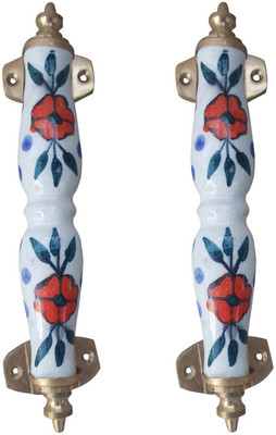 

Shilpbazaar Stylish Pottery Door Pull(White Pack of 2)