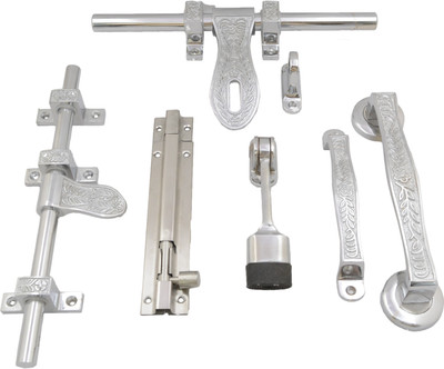 

Taj Steel, Silver Plated Door Pull(Silver, Steel)