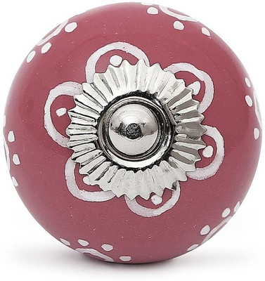

Perfectcreat Ceramic Door Knob(Pink, White Pack of 4)
