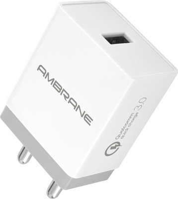 Ambrane 18 W 3 A Wall Charger for Mobile(White)