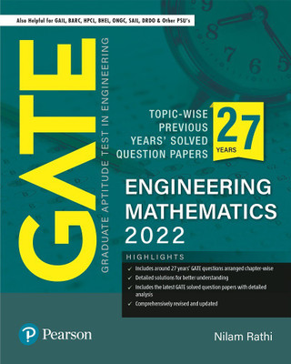 GATE Topic-wise Previous Years' Solved Question Papers Engineering Mathematics 2022 | By Pearson(Paperback, Nilam Rathi)